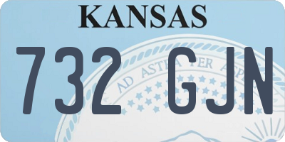 KS license plate 732GJN