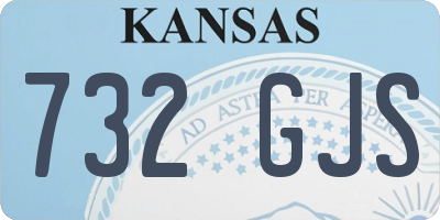 KS license plate 732GJS