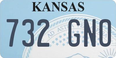 KS license plate 732GNO