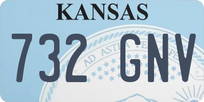 KS license plate 732GNV