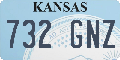 KS license plate 732GNZ