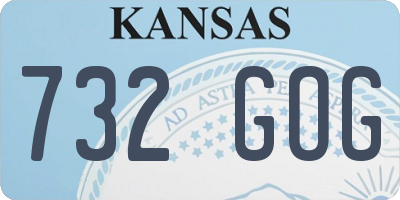 KS license plate 732GOG