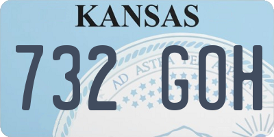 KS license plate 732GOH