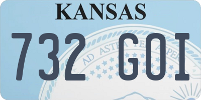 KS license plate 732GOI