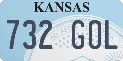 KS license plate 732GOL