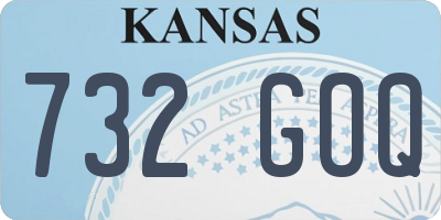 KS license plate 732GOQ