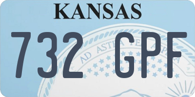 KS license plate 732GPF
