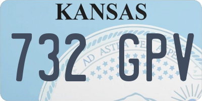 KS license plate 732GPV