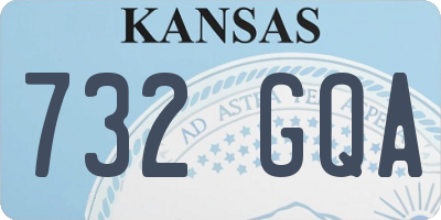 KS license plate 732GQA