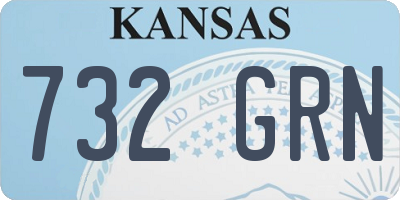 KS license plate 732GRN