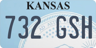 KS license plate 732GSH