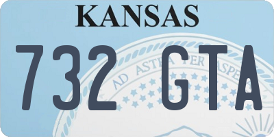 KS license plate 732GTA