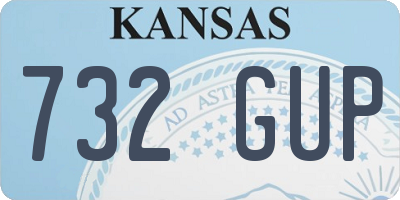 KS license plate 732GUP