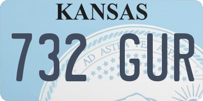 KS license plate 732GUR