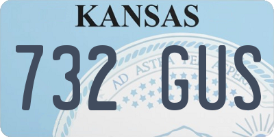 KS license plate 732GUS
