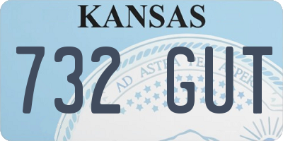 KS license plate 732GUT