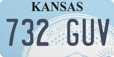 KS license plate 732GUV