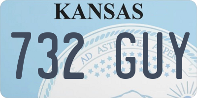 KS license plate 732GUY