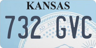 KS license plate 732GVC