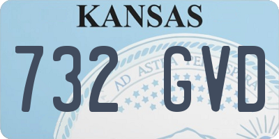 KS license plate 732GVD
