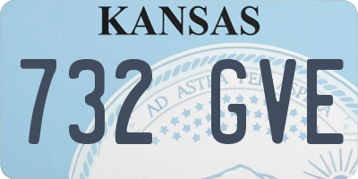 KS license plate 732GVE