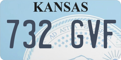 KS license plate 732GVF