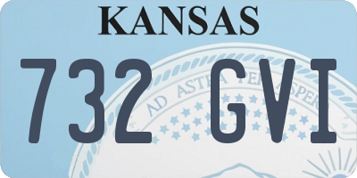 KS license plate 732GVI