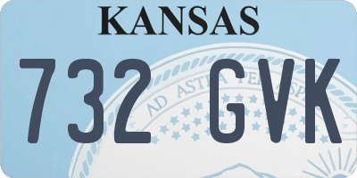 KS license plate 732GVK