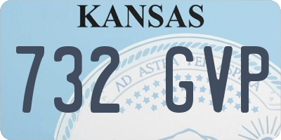 KS license plate 732GVP