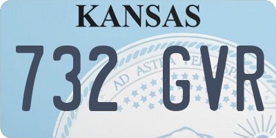 KS license plate 732GVR