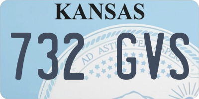 KS license plate 732GVS