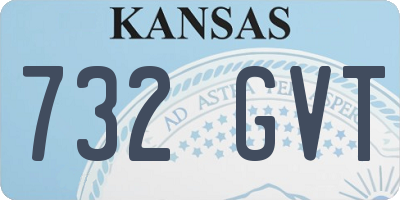 KS license plate 732GVT