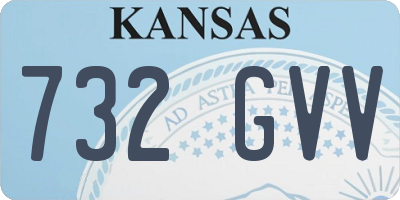 KS license plate 732GVV