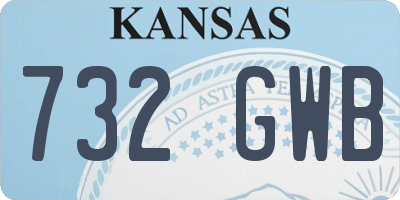 KS license plate 732GWB