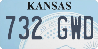 KS license plate 732GWD