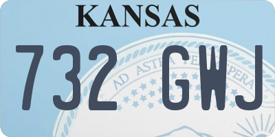 KS license plate 732GWJ