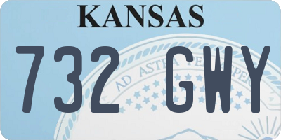 KS license plate 732GWY