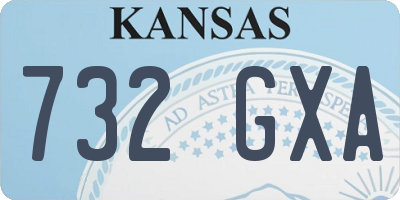 KS license plate 732GXA