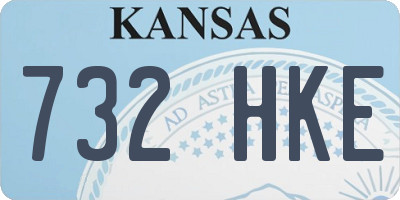 KS license plate 732HKE