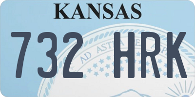 KS license plate 732HRK