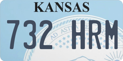 KS license plate 732HRM