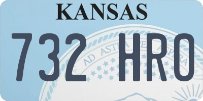 KS license plate 732HRO