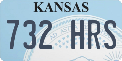 KS license plate 732HRS