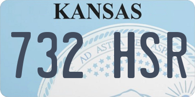KS license plate 732HSR