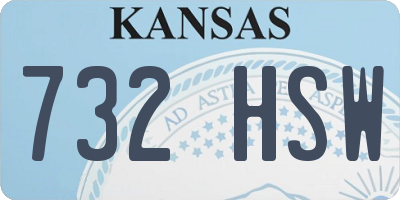 KS license plate 732HSW