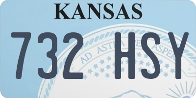 KS license plate 732HSY