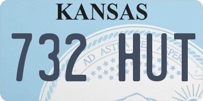 KS license plate 732HUT