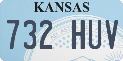 KS license plate 732HUV