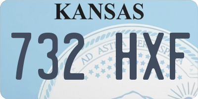 KS license plate 732HXF