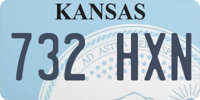 KS license plate 732HXN